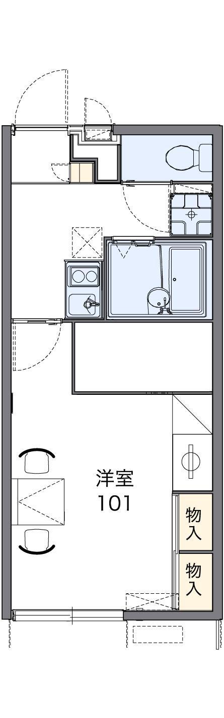 レオパレスK&R(1K/2階)の間取り写真
