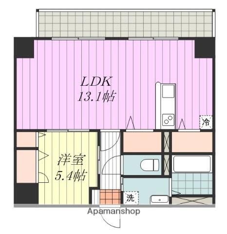 ブランノワール辻町(1LDK/3階)の間取り写真