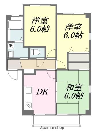 エスペランサⅠ(3DK/2階)の間取り写真
