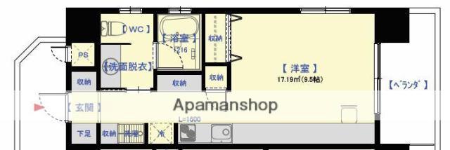 TREIZE REUNION(ワンルーム/3階)の間取り写真