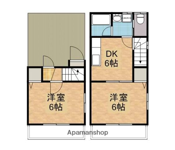 ドリームハウスⅡ(2DK/2階)の間取り写真