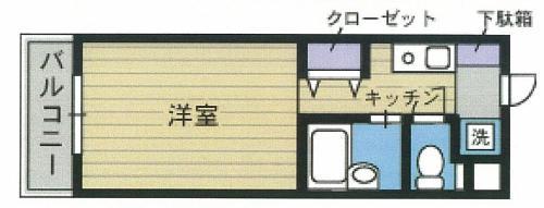 メゾン・ド・メシュー(1K/3階)の間取り写真