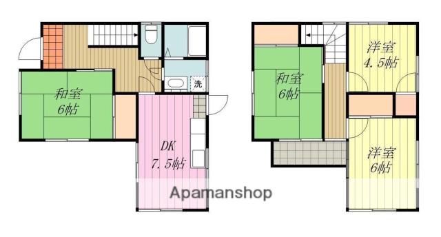 伊予鉄道郡中線 鎌田駅 徒歩14分 2階建 築40年(4DK)の間取り写真