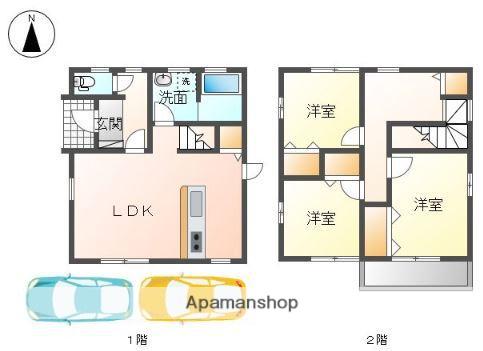 伊予鉄道城南線 道後公園駅 徒歩12分 2階建 築7年(3LDK)の間取り写真