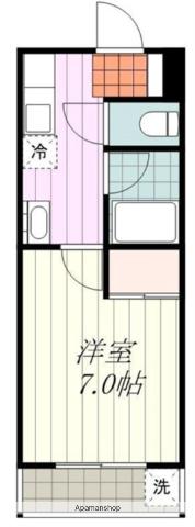 参川第5マンション(1K/2階)の間取り写真