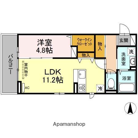 OTTS RⅢ(1LDK/3階)の間取り写真