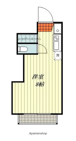 トロワボヌール北久米(1K/4階)の間取り写真