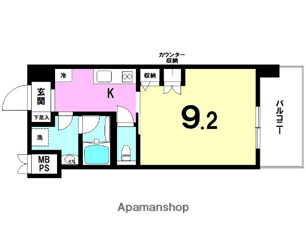 パグロ城北(1K/11階)の間取り写真