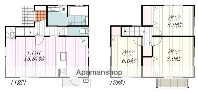 予讃線 光洋台駅 徒歩11分 2階建 築3年(3LDK)の間取り写真