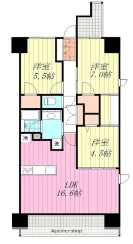 レーベン御宝アルビオ・タワー(2SLDK/2階)の間取り写真