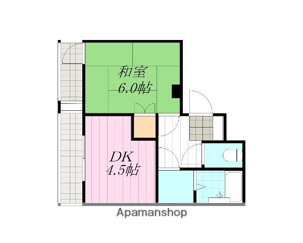 メゾンパーク(1DK/2階)の間取り写真
