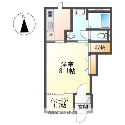 シャイン・ウエスト(1K/1階)の間取り写真