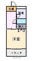 セントヒルズ土居田(1K/3階)の間取り写真