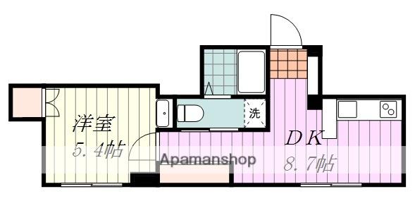 プラティーク・スタディオ(1LDK/2階)の間取り写真