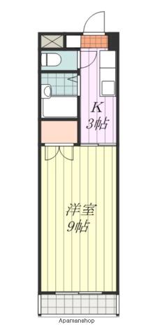 CASTLE NINOMIYA(1K/4階)の間取り写真