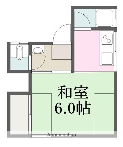 コーポ仲原(1K/2階)の間取り写真