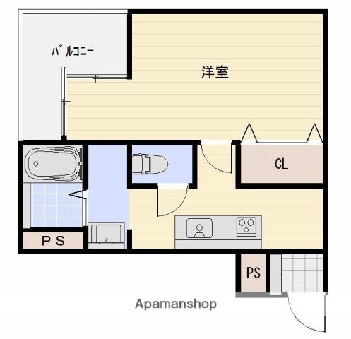 いよてつロフティ上一万(1K/5階)の間取り写真