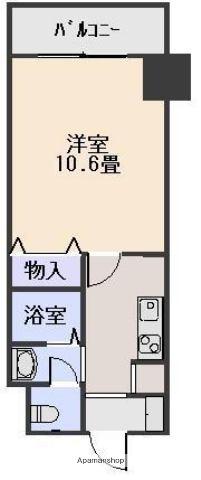 いよてつロフティ上一万(1K/12階)の間取り写真