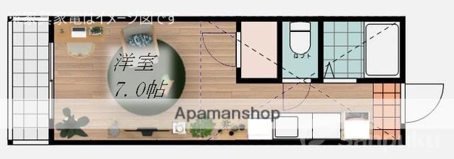 フライブルグマンション(ワンルーム/4階)の間取り写真