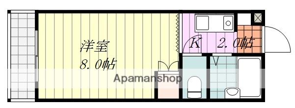 ソフィア美沢(1K/3階)の間取り写真