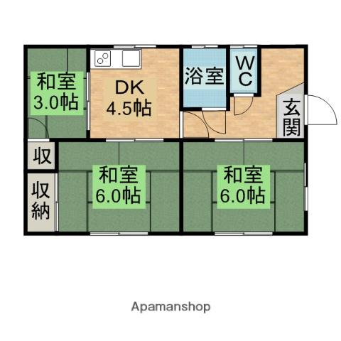 朝生田佐藤(3DK/1階)の間取り写真