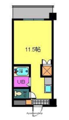 オクトワール松山中村(ワンルーム/4階)の間取り写真