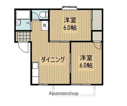 コーポBUNYA(2DK/2階)の間取り写真