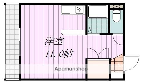 グリーンベル(ワンルーム/4階)の間取り写真