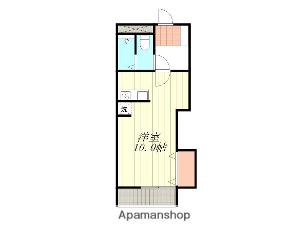 コーポ亀岡(ワンルーム/1階)の間取り写真