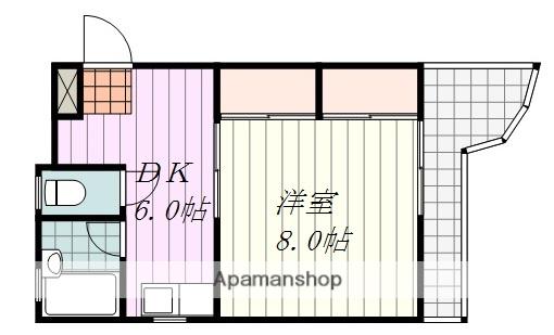 オリエントハウス(1DK/3階)の間取り写真