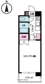 ジョイフル第1小坂(1K/6階)の間取り写真