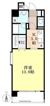 ジュエルミサワ12(1K/3階)の間取り写真