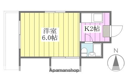 味酒ハイツ(1K/3階)の間取り写真