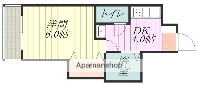 サンライズマンション(1K/4階)の間取り写真