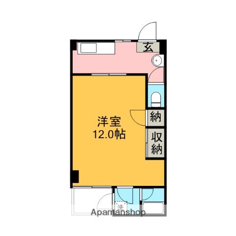 モーゼルビル(1K/4階)の間取り写真