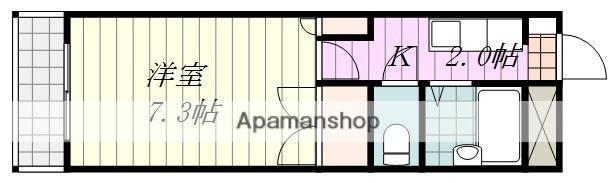 グランデュア中村(1K/1階)の間取り写真