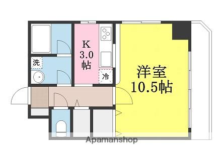 BELLE MAISON SUEHIRO(1K/4階)の間取り写真