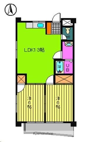 メゾン・スイート(2LDK/2階)の間取り写真