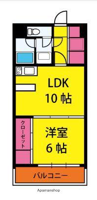 マドンナTOWN RITZ(1LDK/6階)の間取り写真