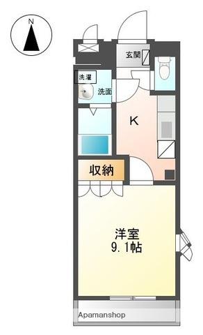 プレッソリーバY(1K/1階)の間取り写真