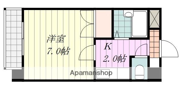 キャッスル中村(1K/4階)の間取り写真