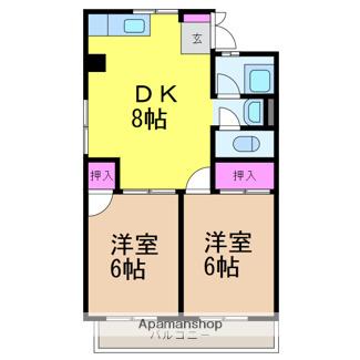 寿レジデンス(2DK/2階)の間取り写真