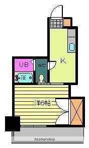 第96杉フラット(1K/2階)の間取り写真