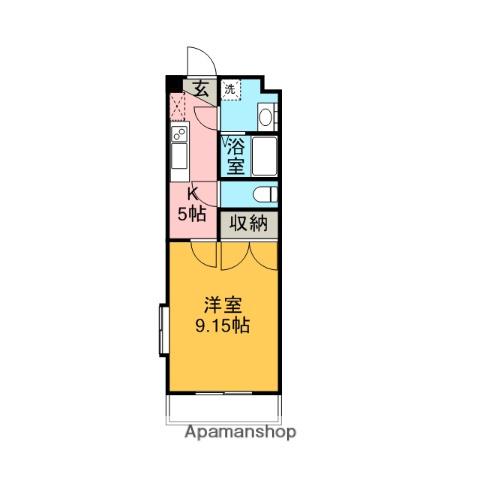 グローブハイツ(1K/2階)の間取り写真