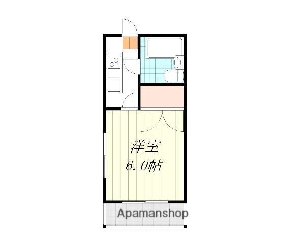 UKENA宮西(1K/3階)の間取り写真
