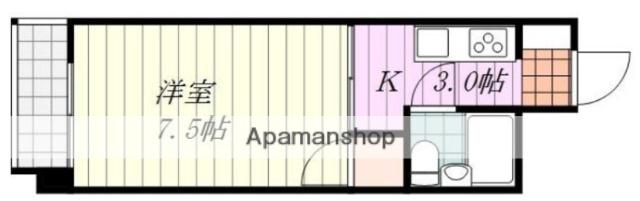 古野ハイツ(1K/3階)の間取り写真