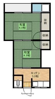 ニュー清和(2DK/1階)の間取り写真