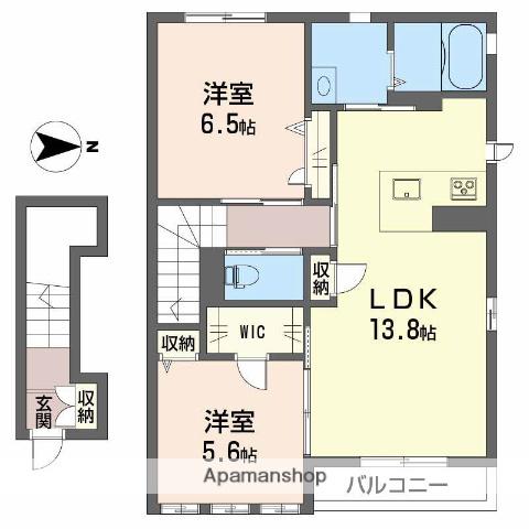 クオーレ清住(2LDK/2階)の間取り写真