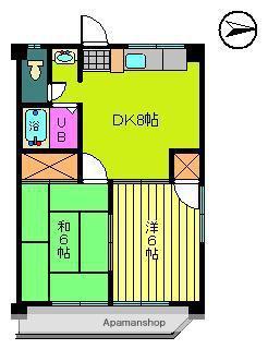 フォレスト居村(2DK/3階)の間取り写真