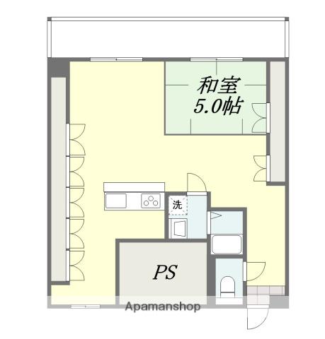 ロータリー本町(ワンルーム/11階)の間取り写真